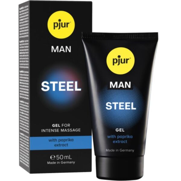 Opakowanie 50 ml żelu do masażu Pjur Man Steel