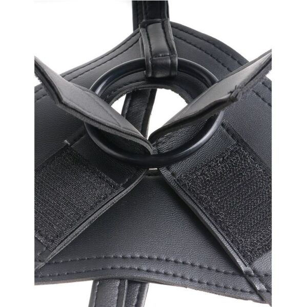 Uprząż strap-on z realistycznym dildo King Cock Strap-On Harness, z podstawą z przyssawką