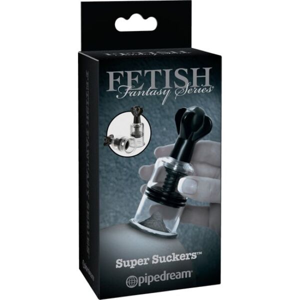 Ssak do sutków Fetish Fantasy Super Nipple Sucker z przezroczystym cylindrem i pokrętłem ssania