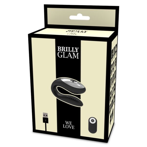 Wibrator dla par Brilly Glam We Love Black z pilotem
