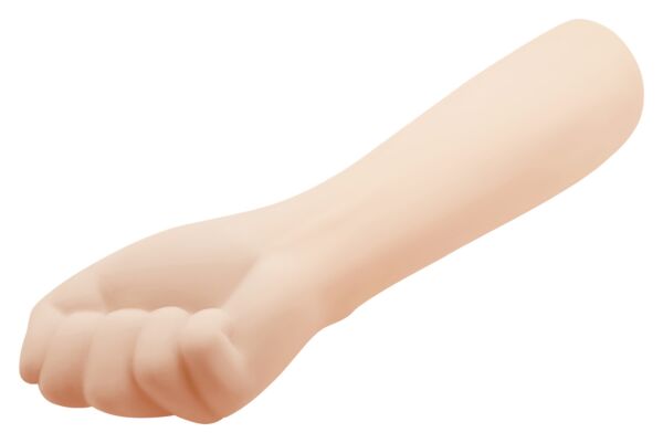 Dildo Party Up Tony w realistycznym kształcie ramienia i pięści, w beżowym kolorze