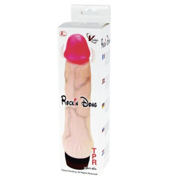 Realistyczne dildo z wibracjami Baile Rocking Dong III z wyraźnie zaznaczonymi żyłami