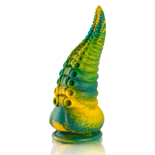 Dildo EPIC Cetus z kolekcji Cybersilicock, z odcinkową formą i podstawą