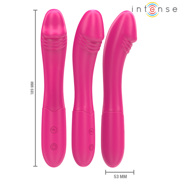 Różowy wibrator Intense Belinda 19 cm z elastycznym rdzeniem