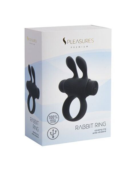 Pierścień erekcyjny S Pleasures Rabbit Ring Rechargeable z pociskiem