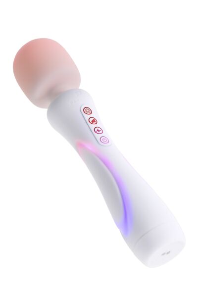 Wibrator wand Paradise Pleasure The Wand, biały, z podświetleniem RGB
