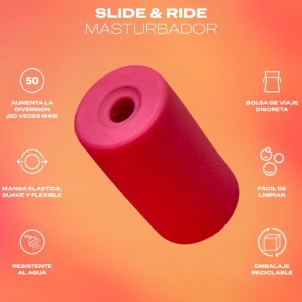 Różowy masturbator Durex Slide & Ride