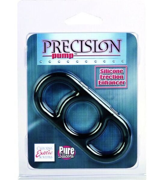 Pierścień CalExotics Precision Pump Enhancer Black z dwoma uchwytami