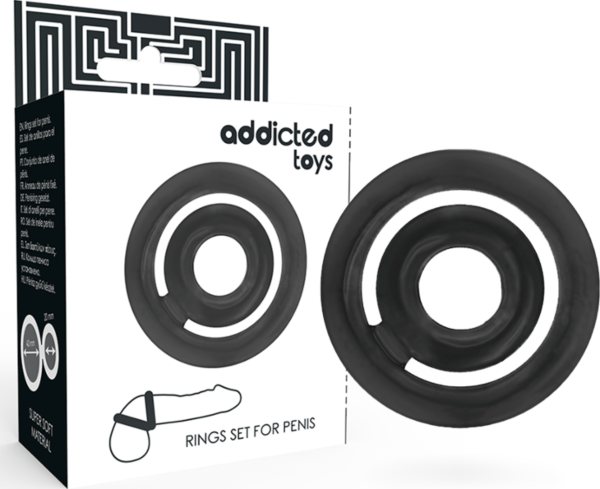 Zestaw pierścieni erekcyjnych Addicted Toys Potenz z dwoma pierścieniami