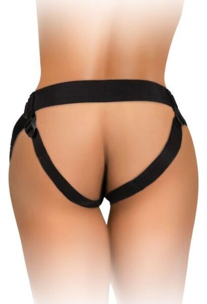 Uprząż strap-on King Cock Elite Comfy Body Dock z płytką ssącą i nylonowymi paskami