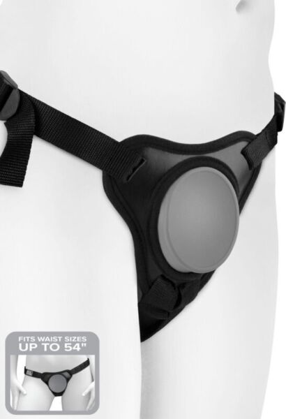 Uprząż strap-on Pipedream Body Dock Elite Mini z silikonową płytką i nylonowymi paskami