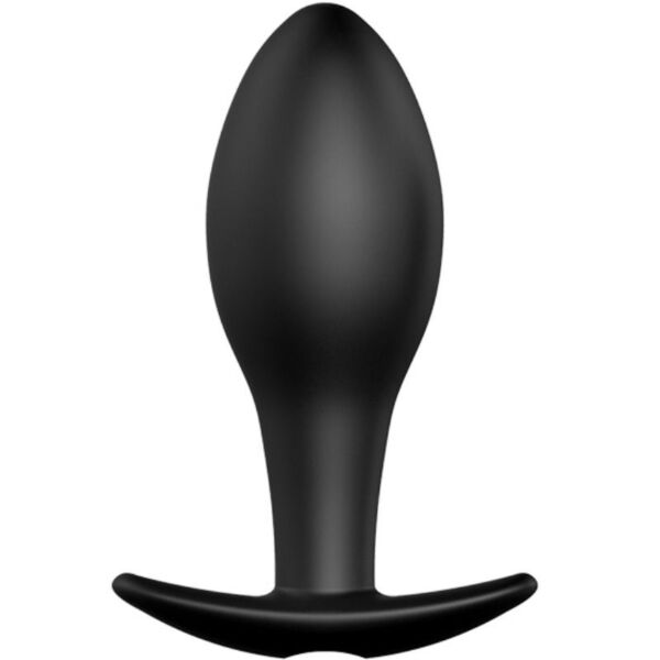 Czarny wibrujący korek analny Pretty Love BI-040038 z podstawą w kształcie kotwicy