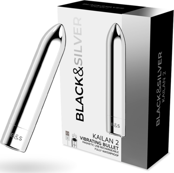 Wibrator pocisk Black&Silver Kailan 2
