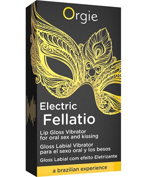Błyszczyk wibracyjny Orgie Sexy Vibe Electric Fellatio w szklanym flakoniku roll-on 10 ml