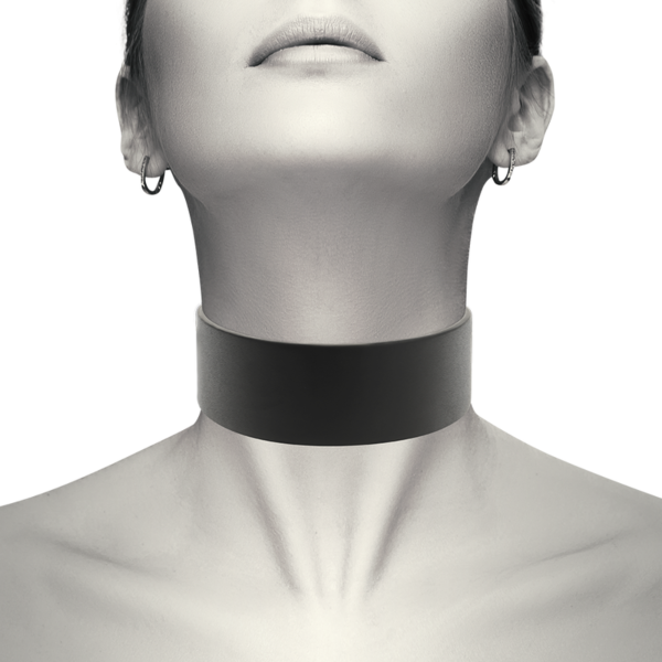 Czarny choker Coquette Chic Desire, regulowany naszyjnik inspirowany BDSM