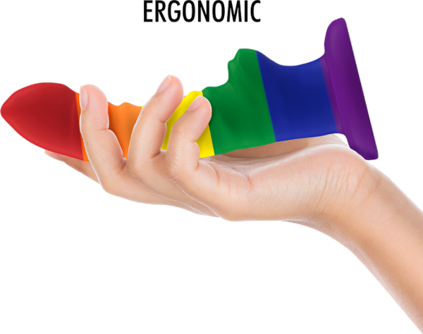Dildo Mythology Colby Pride M z przyssawką w kolorach Pride
