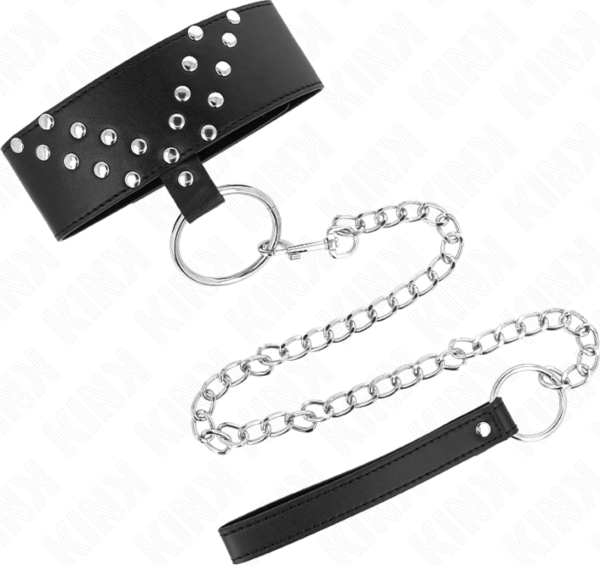 Regulowana obroża ze smyczą Kink 65 cm