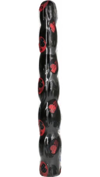 Dildo analne All Black AB16 Stem, czarne i faliste