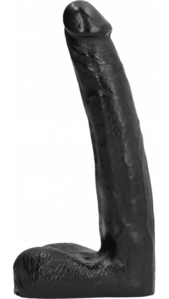 Dildo realistyczne All Black AB04 Luis z teksturowaną powierzchnią