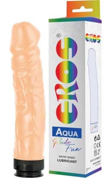 Sztywne realistyczne dildo Eros Aquaglide z 300 ml lubrykantu na bazie wody w środku