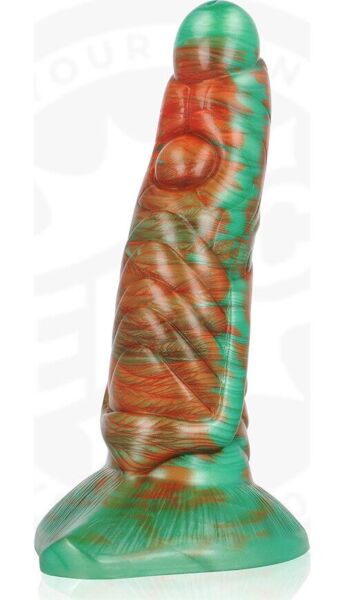 Dildo EPIC Tiryon Zielony Błysk, zielone, o fantazyjnym designie