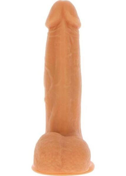 Realistyczny wibrator dildo Get Real Naked Beaded 21 cm marki ToyJoy, w jasnym odcieniu skóry, z podstawą z przyssawką
