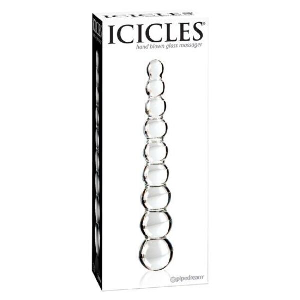 Dildo szklane Pipedream Icicles N. 2 z dmuchanego szkła