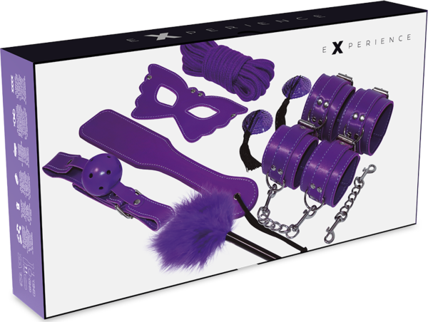 Liliowy zestaw BDSM Experience BDSM Fetish Kit Purple Series z akcesoriami
