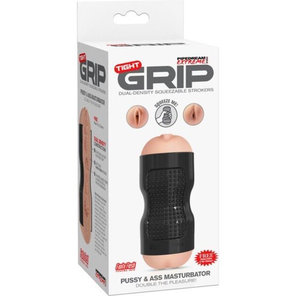 Masturbator PDX Extreme Tight Grip z wejściami imitującymi pochwę i odbyt