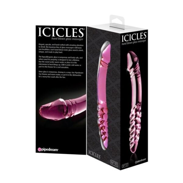 Dildo szklane Pipedream Icicles N. 57, dwustronne