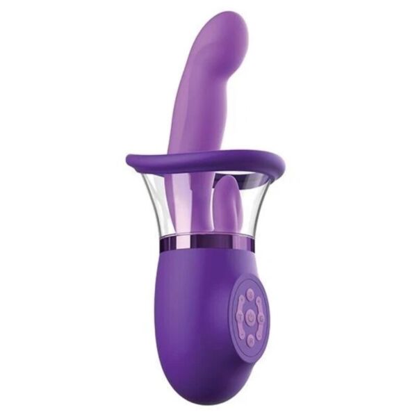 Fioletowy Pipedream Ultimate Pleasure Pro Plus z zakrzywionym ramieniem i języczkiem do stymulacji łechtaczki