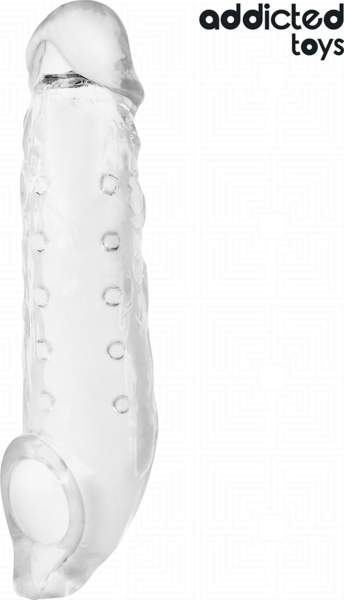 Przezroczysta nakładka na penisa Addicted Toys M 27 cm