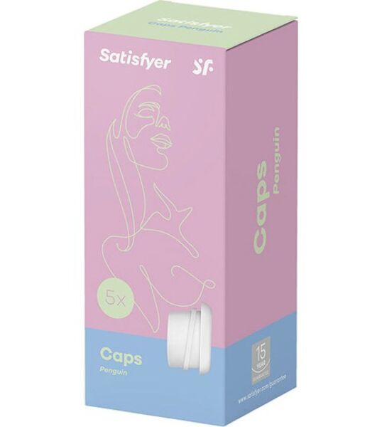 Pięć białych silikonowych nakładek do Satisfyer Pro Penguin NG