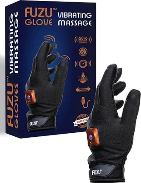 Rękawica wibracyjna FUZU Vibrating Massage Glove, w kolorze czarnym