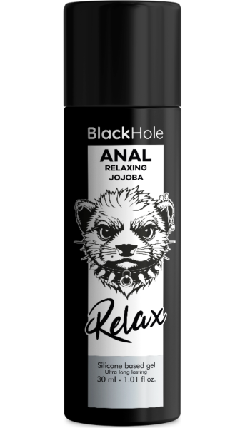 Lubrykant analny Black Hole Anal Relaxing z jojobą, w opakowaniach 30 ml i 100 ml