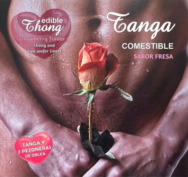 Stringi z opłatka i 2 nakładki na sutki Hotflowers dla niego