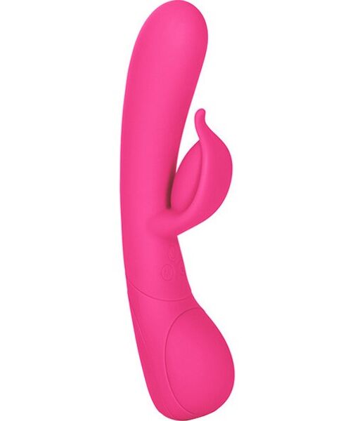 Różowy wibrator króliczek Calexotics Impress Dove z częścią dopochwową i stymulatorem łechtaczki