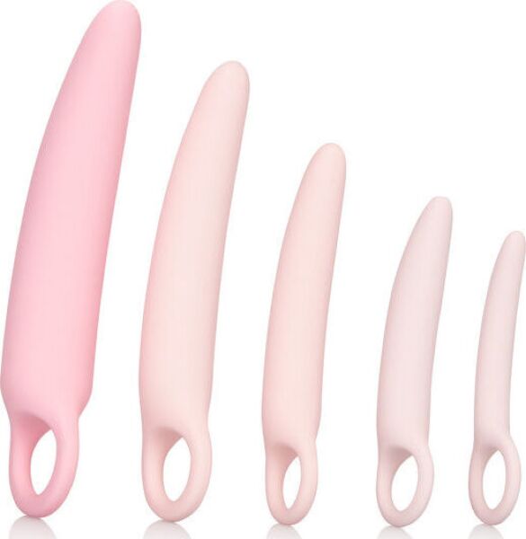 Różowy zestaw silikonowych rozszerzaczy dopochwowych CalExotics Inspire 5-Piece Set