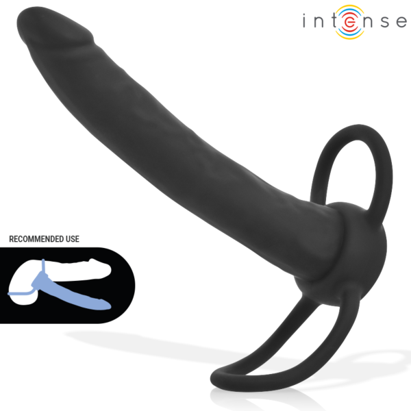 Dildo analne Intense Lucas z wbudowanym pierścieniem na penisa i pierścieniem na jądra