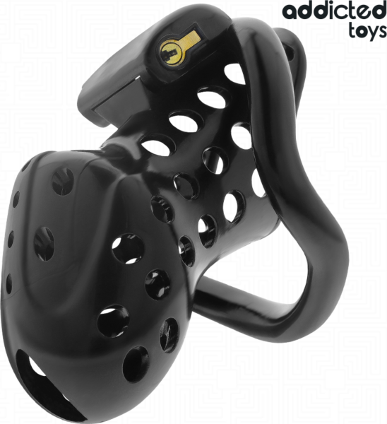 Klatka cnoty Addicted Toys Locked 10,5 cm z czterema pierścieniami, kłódką i kluczami