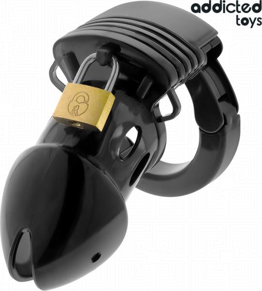 Klatka cnoty Addicted Toys Locked 7,5 cm z pierścieniem bazowym, zamkiem i kluczami