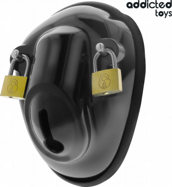 Klatka chastity Addicted Toys Locked, pełna kontrola, w kształcie muszli
