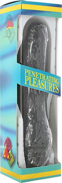 Realistyczny wibrator Seven Creations P-Shape 20 cm, czarny penis
