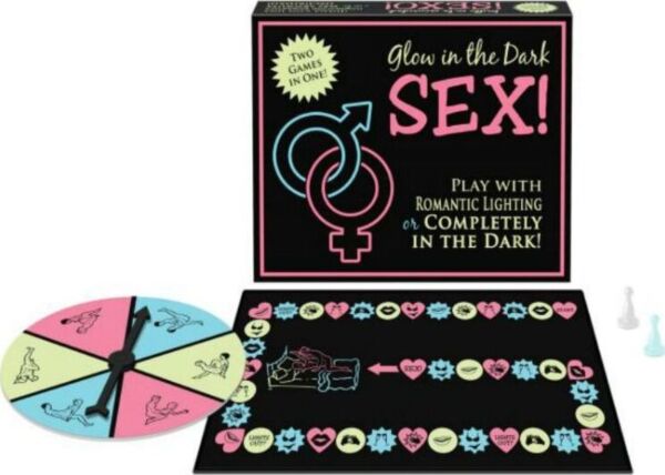 Erotyczna gra planszowa Kheper Games Glow in the Dark Sex! z pudełkiem