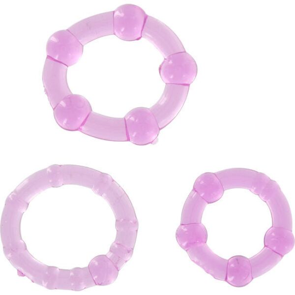 Zestaw trzech silikonowych pierścieni erekcyjnych Seven Creations Stay Hard Three Rings