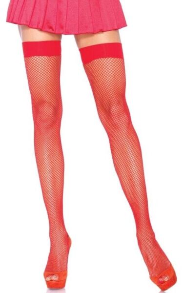 Pończochy kabaretki do uda Leg Avenue Nylon Fishnet Thigh Highs