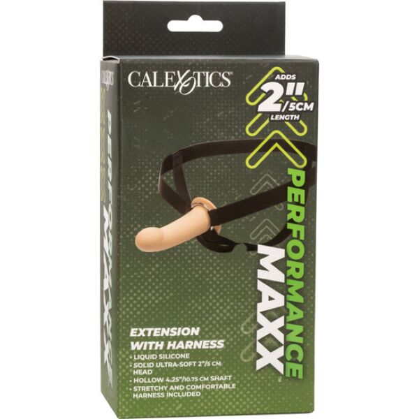 Nakładka na penisa CalExotics Performance Maxx z uprzężą strap-on z paskami