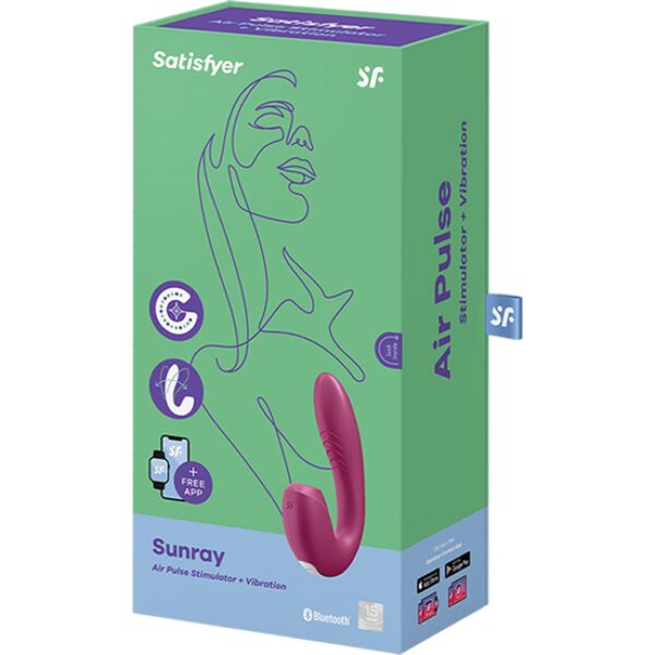 Wibrator króliczek Satisfyer Sunray ze stymulatorem łechtaczki na fale ciśnienia