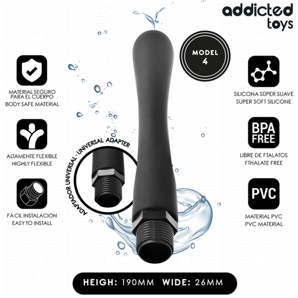 Irygator analny Addicted Toys Modelo 4 z uniwersalnym adapterem