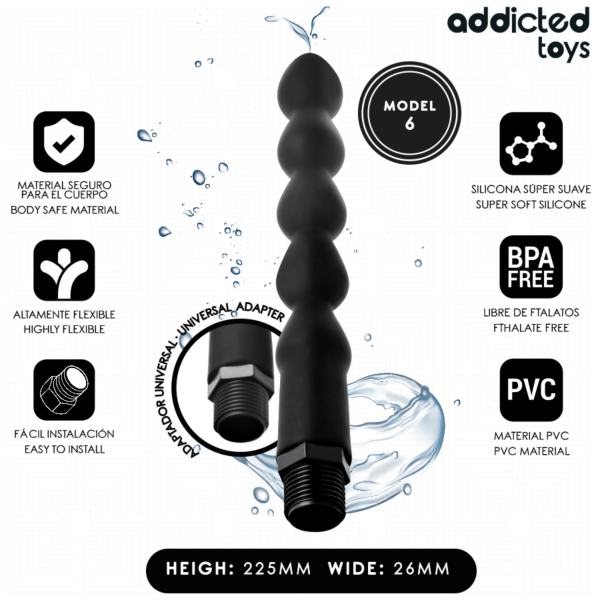 Irygator analny Addicted Toys Modelo 6 z uniwersalnym adapterem